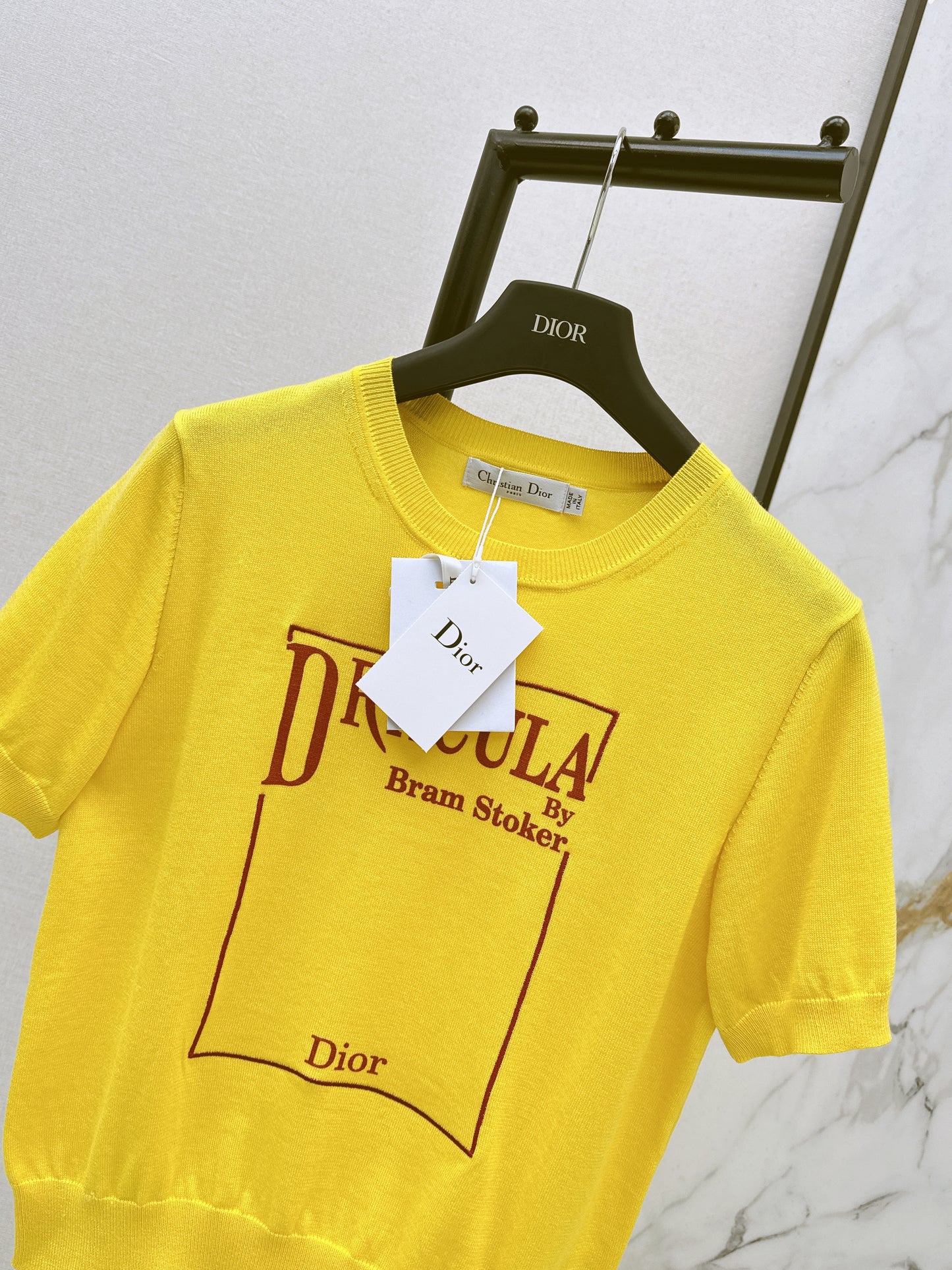 CD NEW Knitted short-sleeved sweater