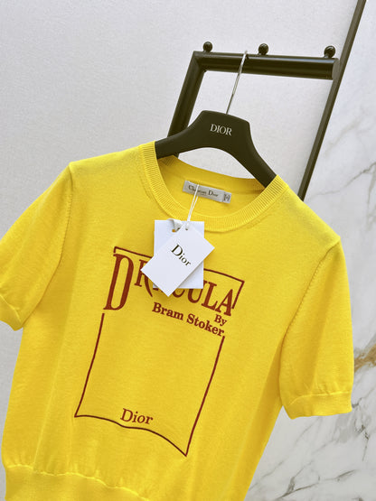 CD NEW Knitted short-sleeved sweater