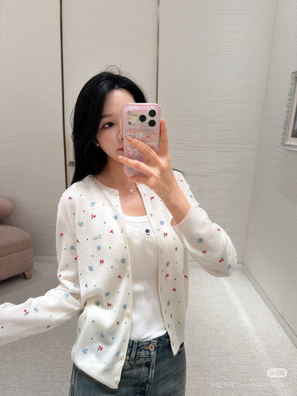 CD NEW embroidery cardigan