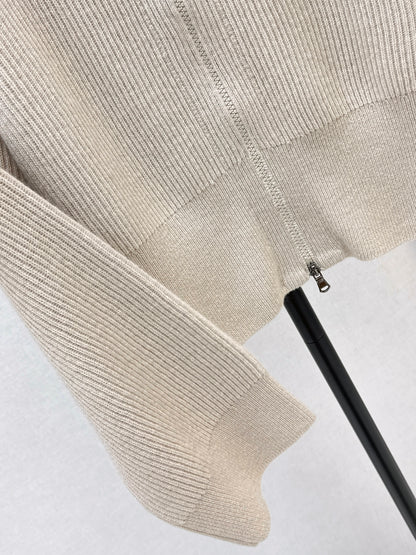 Brun NEW zip-up sweater