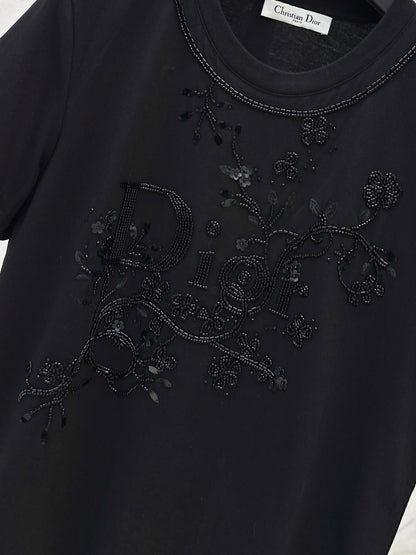 CD NEW 3d embroidery beading t-shirts