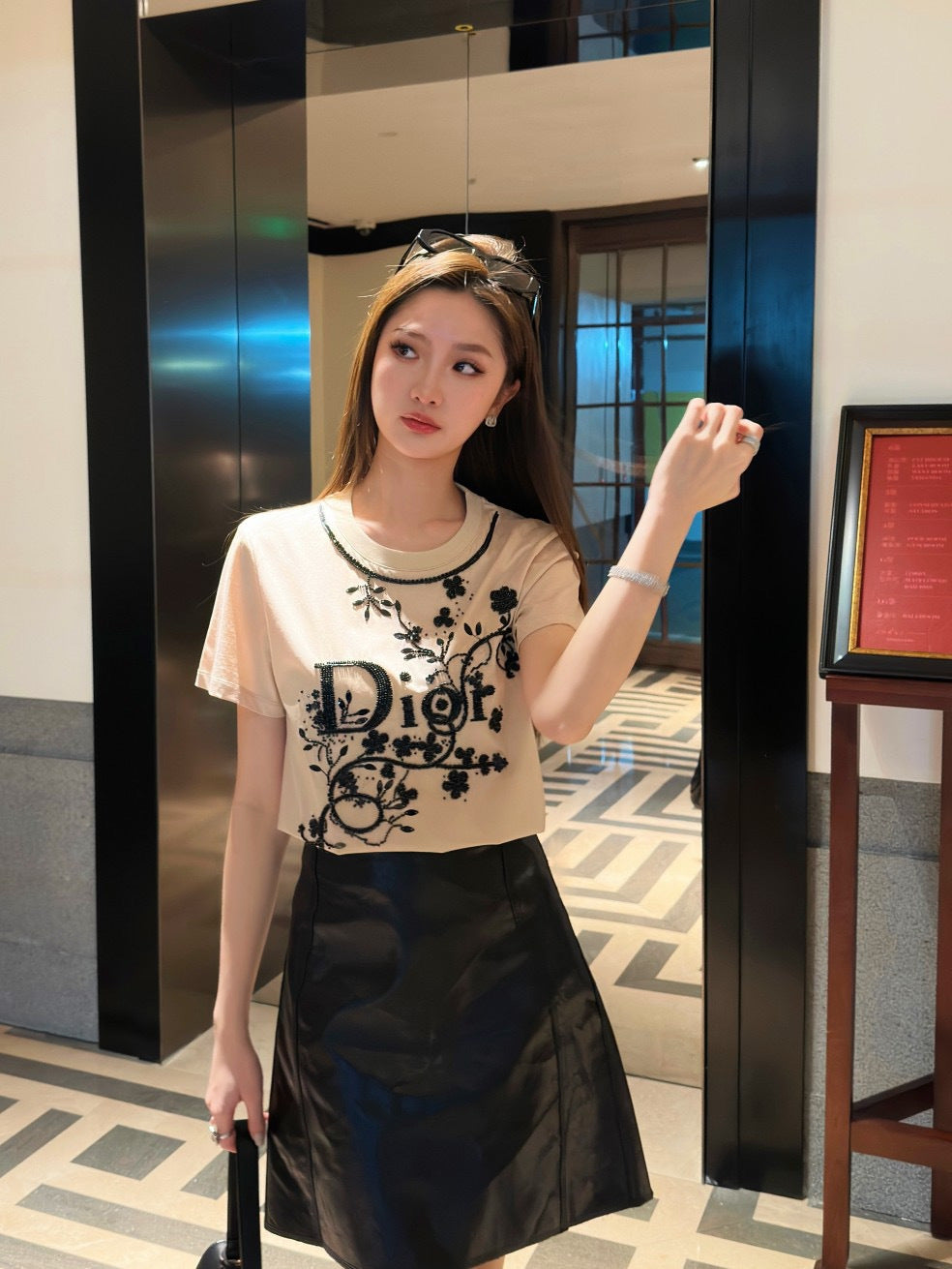 CD NEW 3d embroidery beading t-shirts