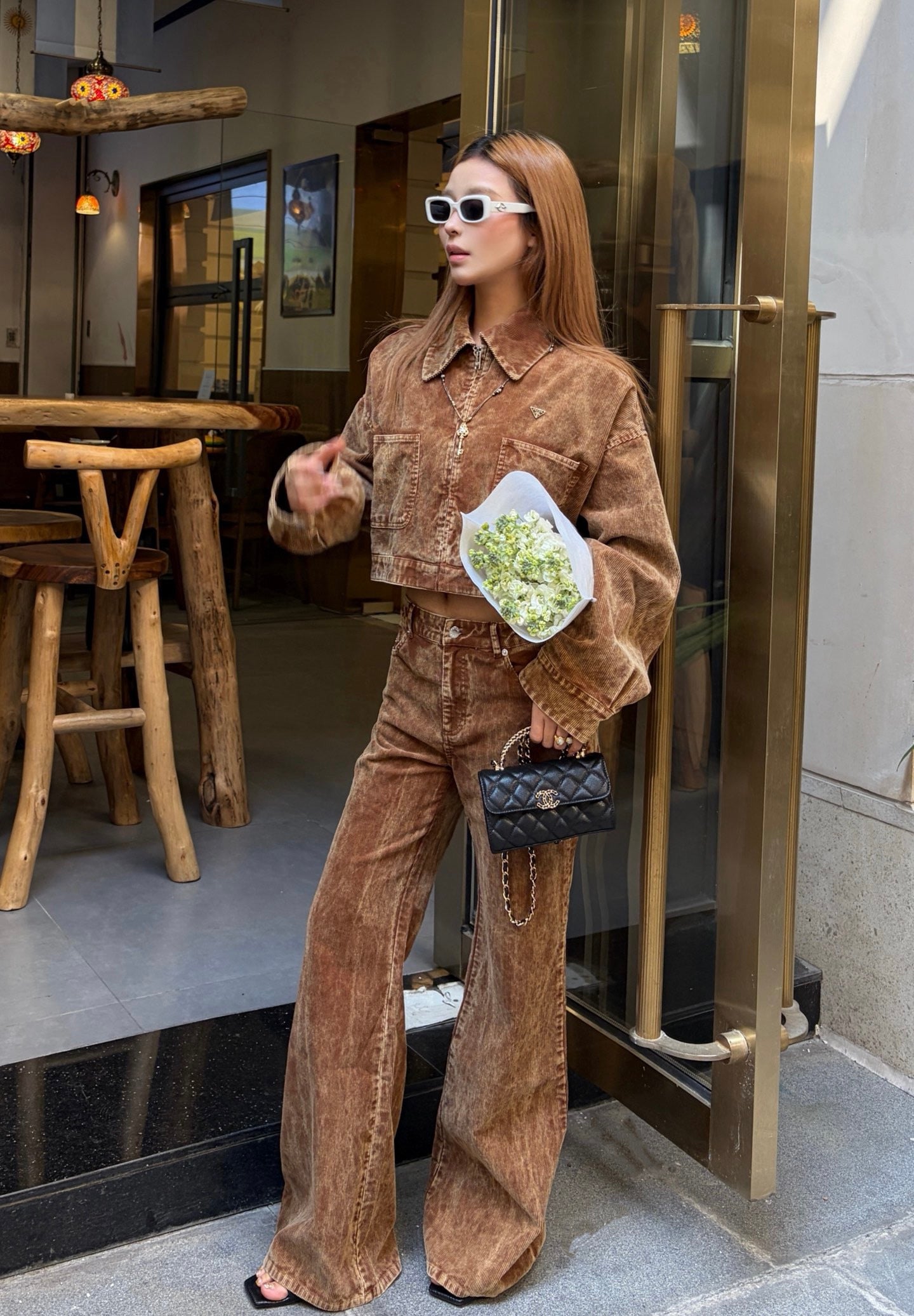 Pra NEW corduroy flared pants