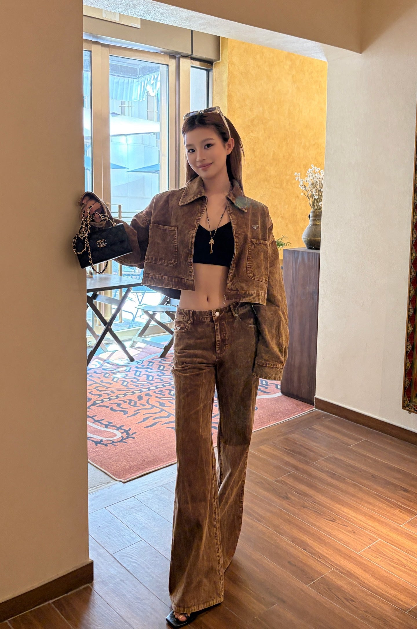 Pra NEW corduroy flared pants