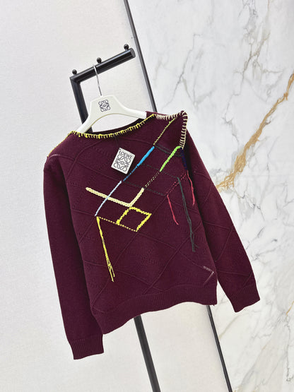 Loe NEW contrast stitching sweaster