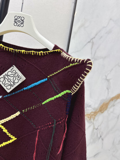 Loe NEW contrast stitching sweaster