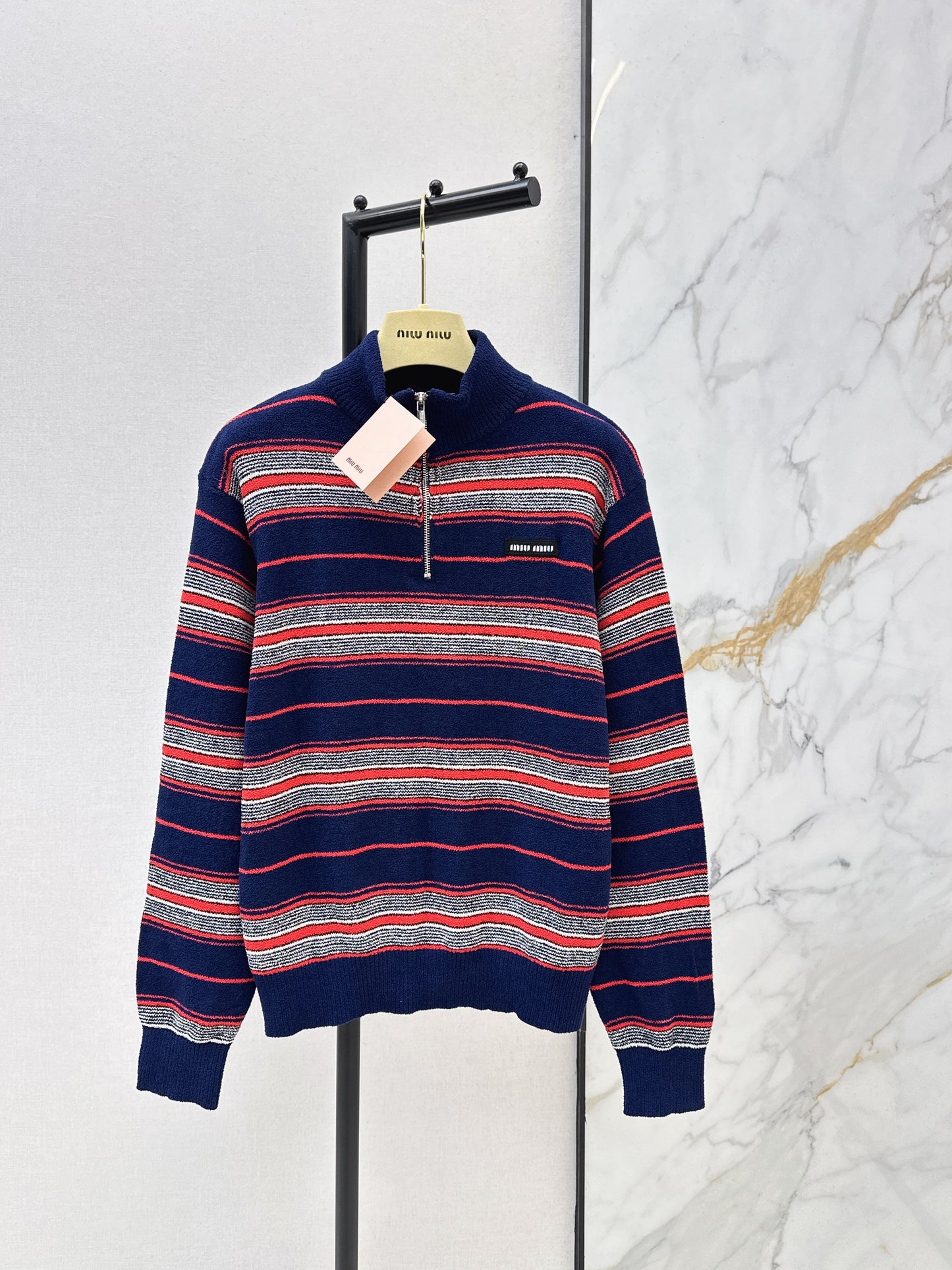 Miu NEW stripe knitted sweater