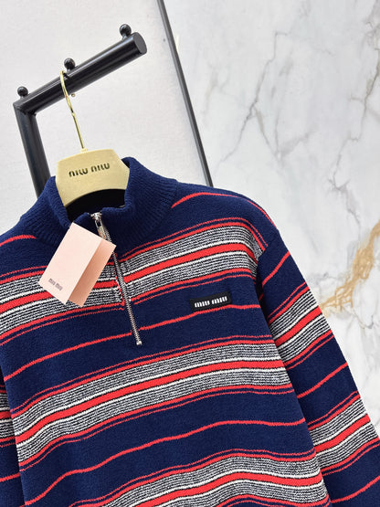 Miu NEW stripe knitted sweater