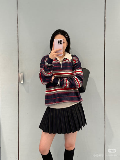 Miu NEW stripe knitted sweater
