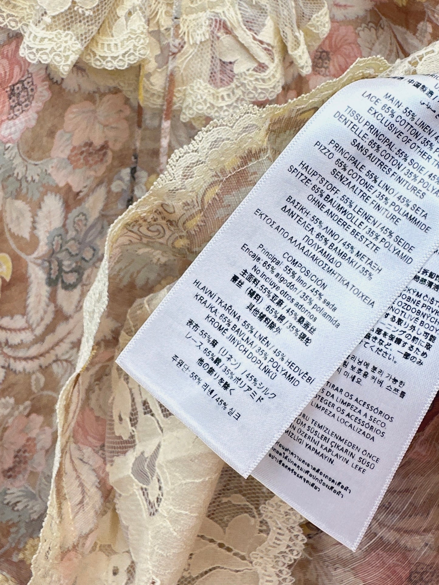 Zimm NEW lace contract flower dress