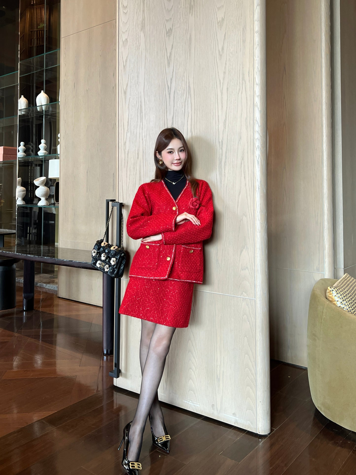 Chan NEW woven A-line skirts