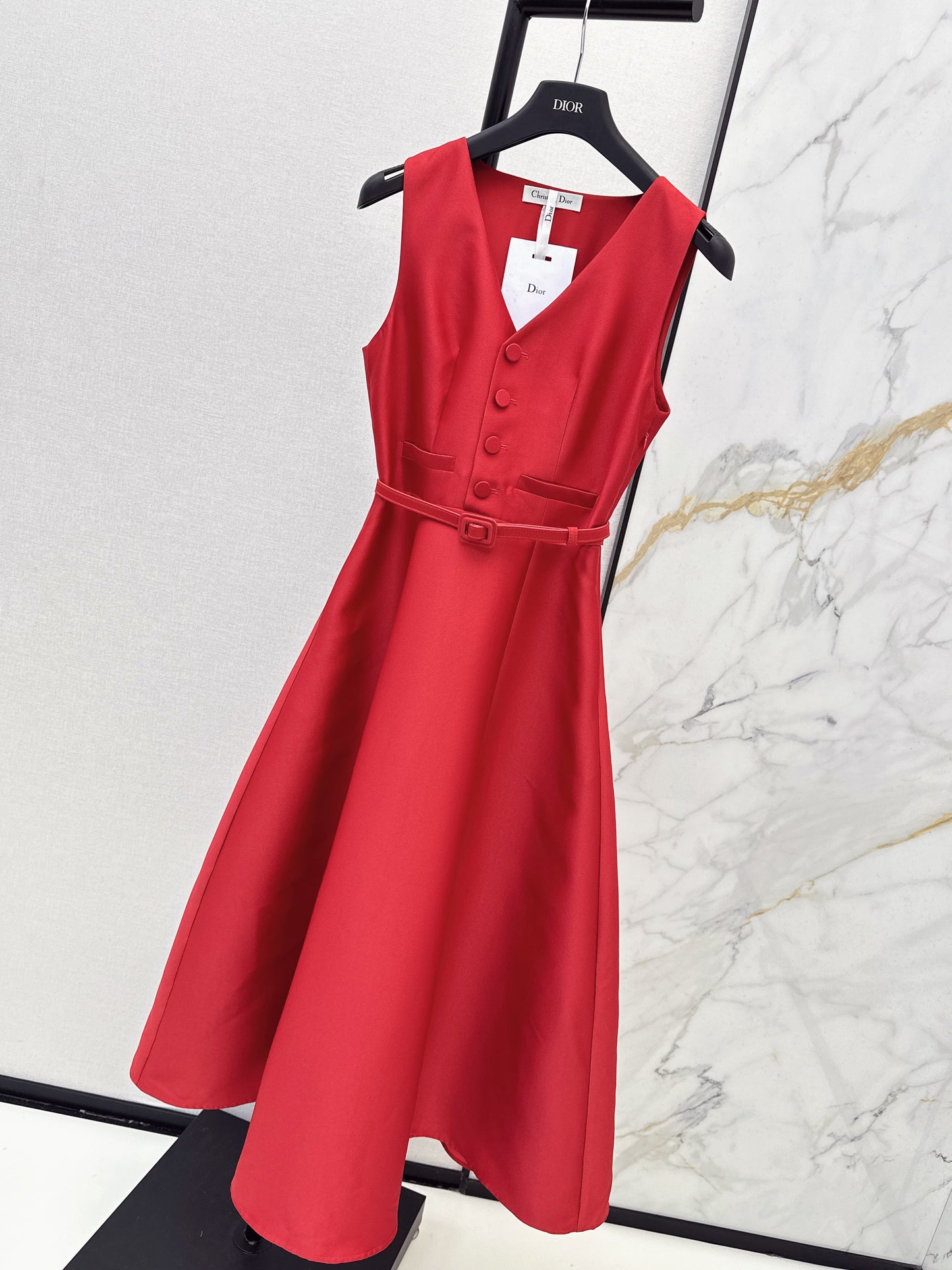 CD NEW sleeveless back-bow cocktail dress