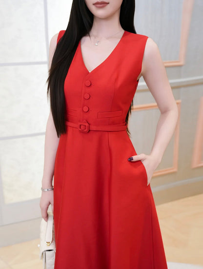 CD NEW sleeveless back-bow cocktail dress