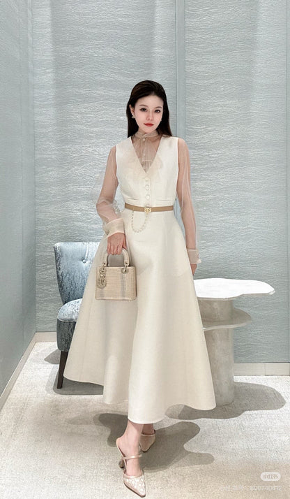 CD NEW sleeveless back-bow cocktail dress