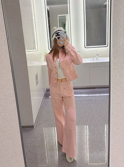 Chan NEW heart flared jeans