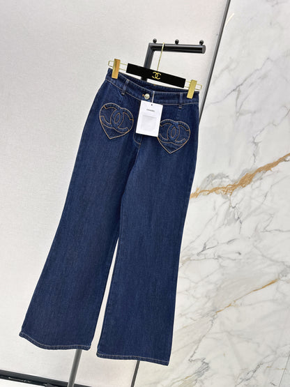 Chan NEW heart flared jeans