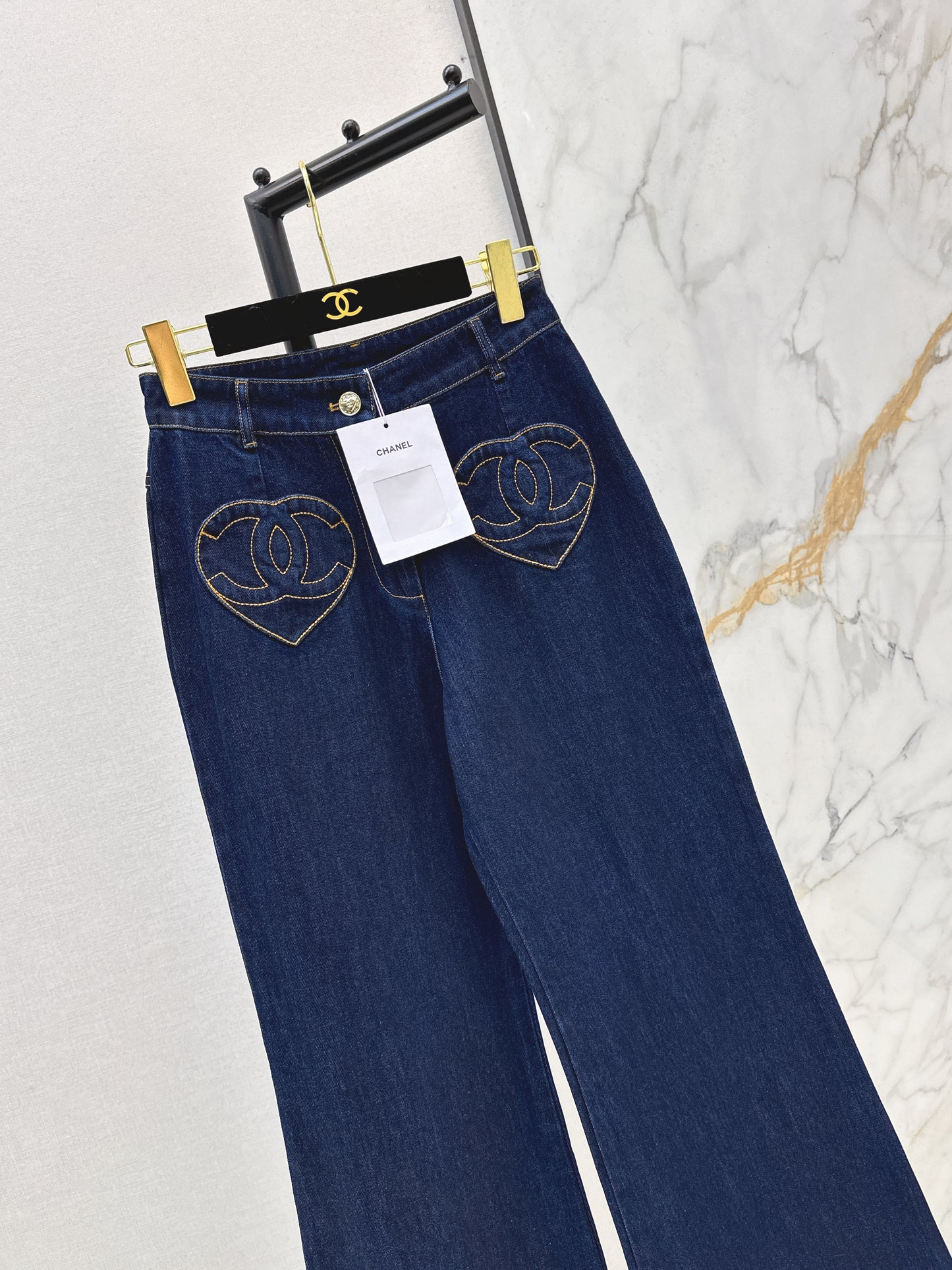 Chan NEW heart flared jeans