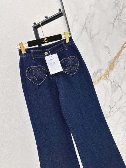 Chan NEW heart flared jeans