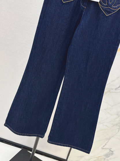 Chan NEW heart flared jeans