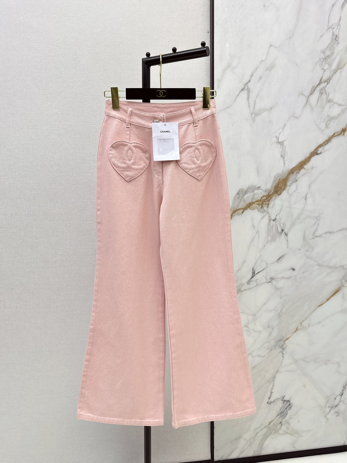 Chan NEW heart flared jeans