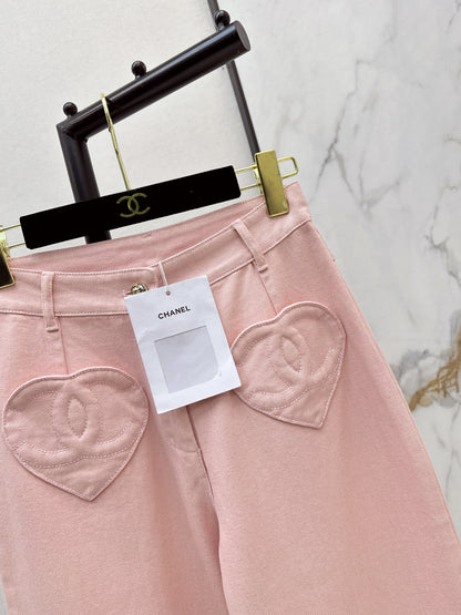 Chan NEW heart flared jeans