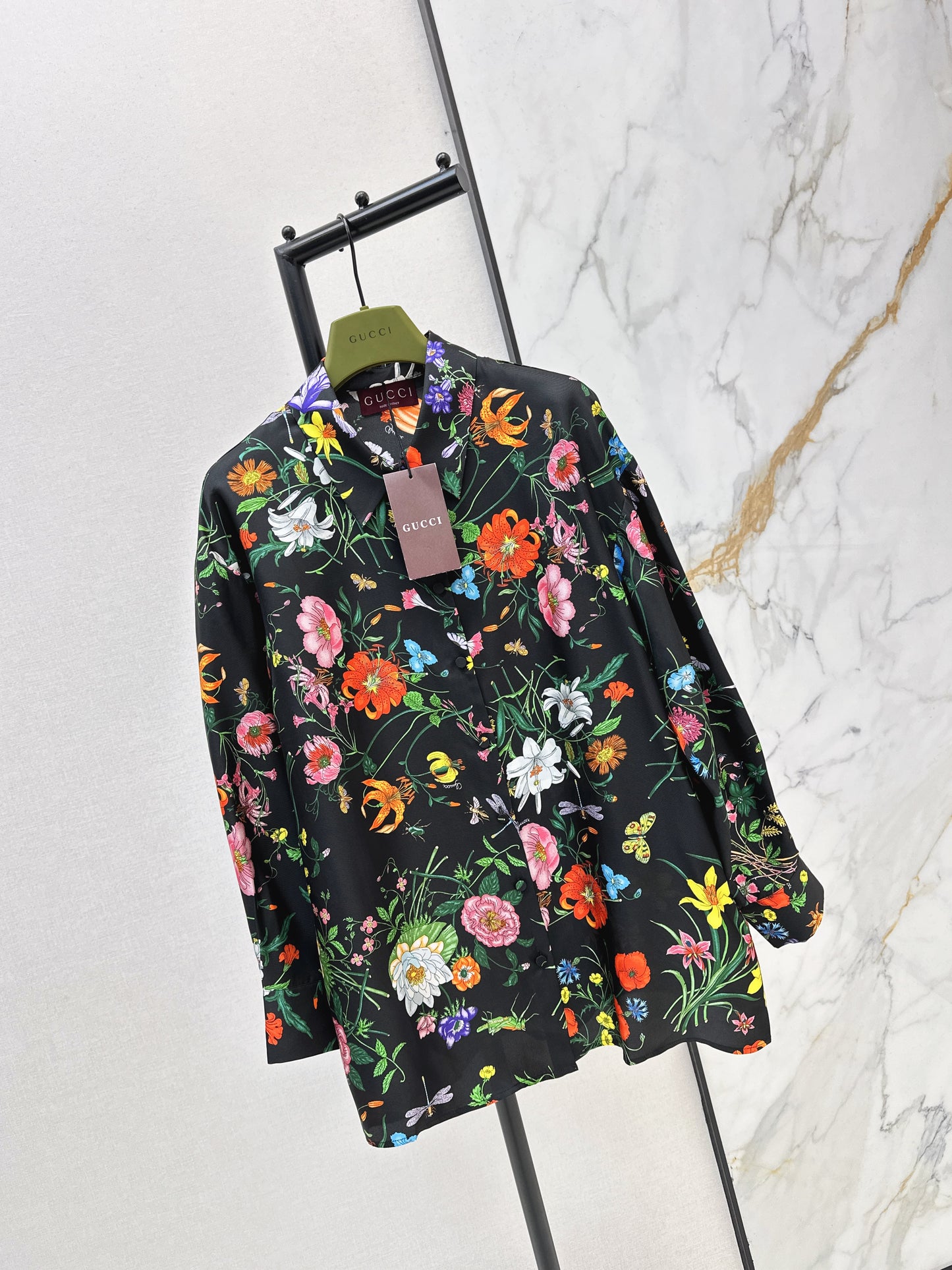 Guc NEW print floral silk shirt