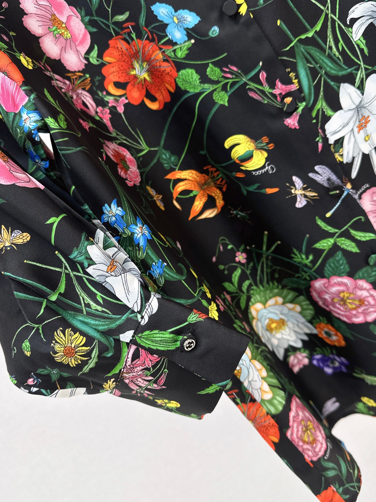 Guc NEW print floral silk shirt