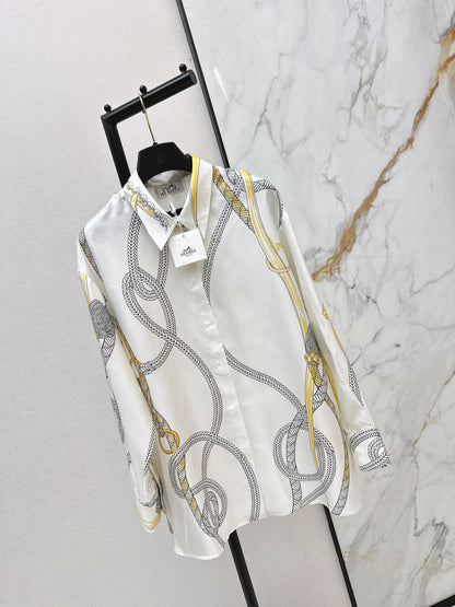 Herm NEW floral print silk shirt