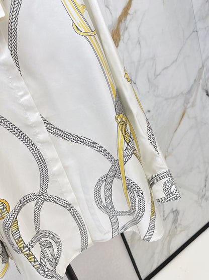 Herm NEW floral print silk shirt