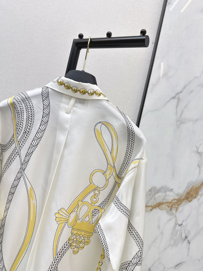 Herm NEW floral print silk shirt