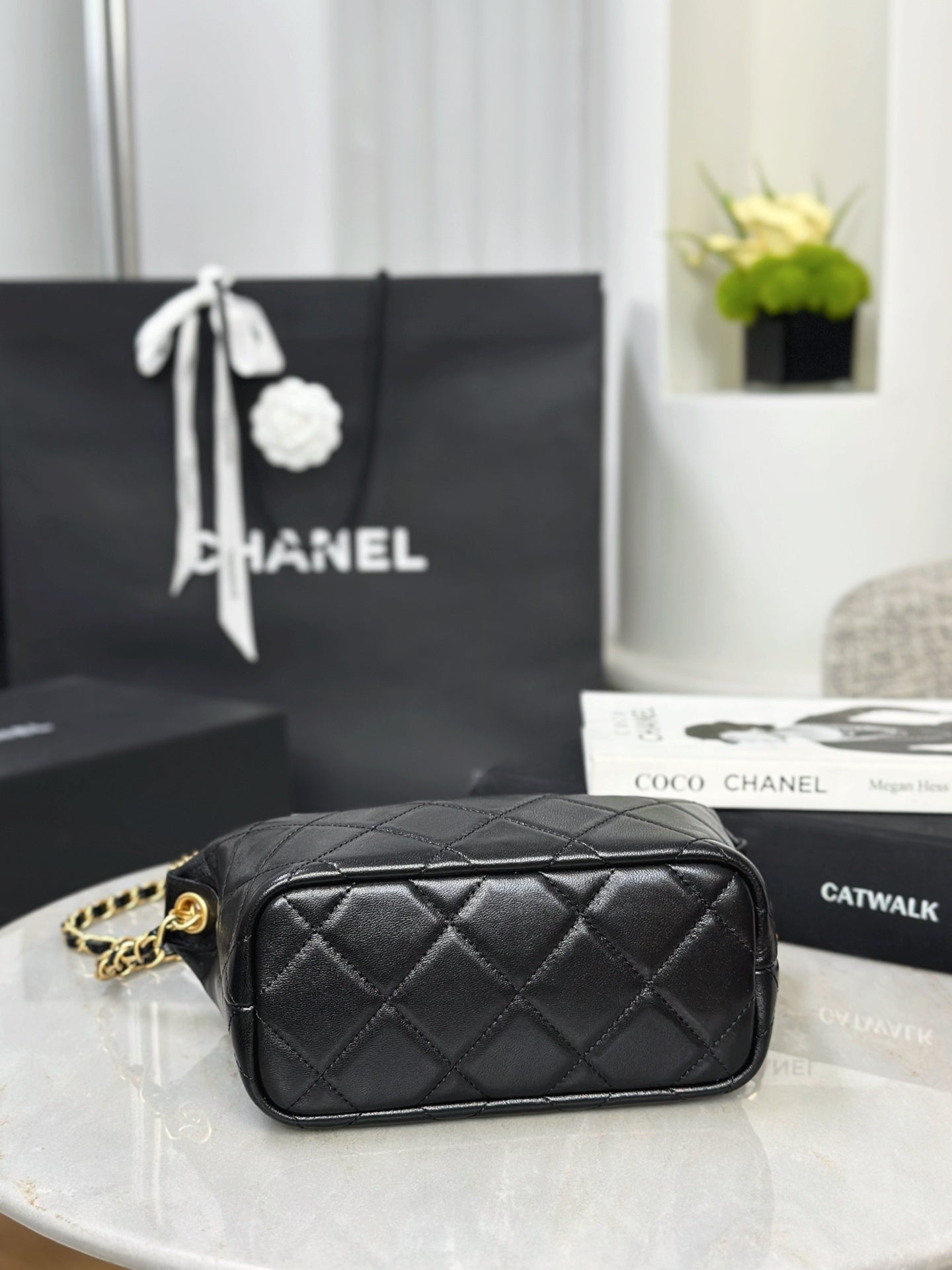 Chan NEW 26C hobo pearl chain bag